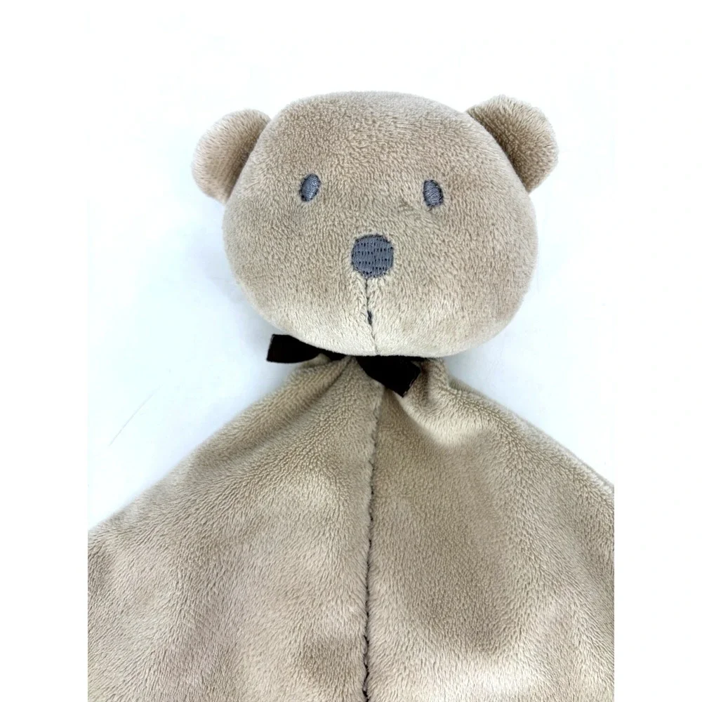 Precious Firsts by Carters Lovey Blankie Blanket Teddy Bear‎ Bow Rattle Tan Soft